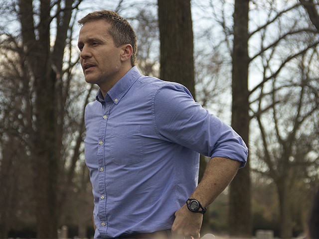 Eric Greitens stands accused by an ex-lover's ex-husband.