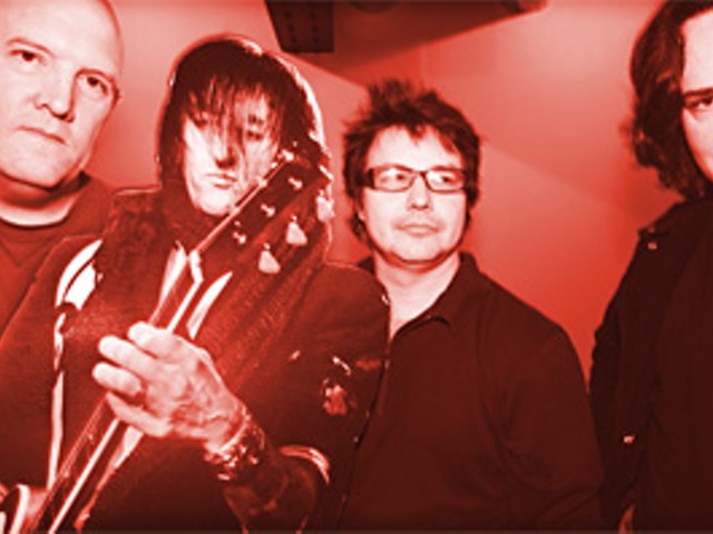 Pale Divine in 2008: (from left) Greg Miller, cardboard cutout Richard Fortus, Dan Angenend and Michael Schaerer