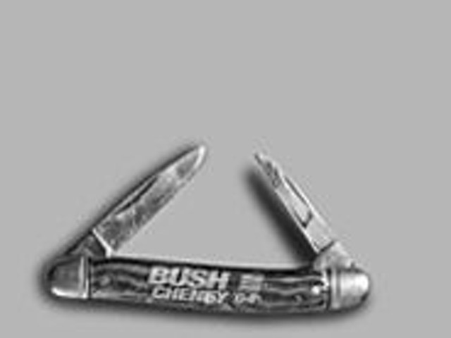 Bush-Cheney '04: Winning the hearts and minds of the pocketknife voters