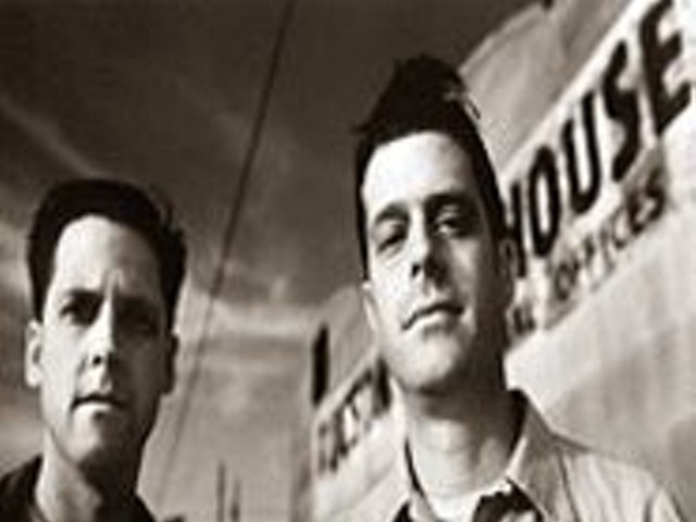 Calexico: To label the band a merger of American and Latino sensibilities is to deny the expansive curiosity of its hub, Joey Burns (left) and percussionist John Convertino.