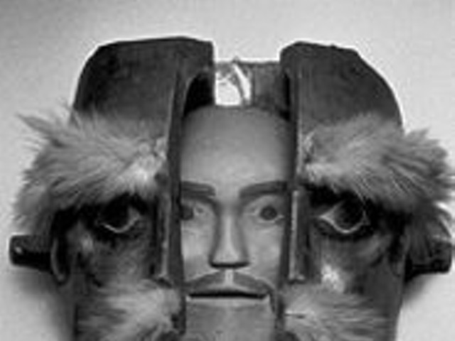 Canada, Kwakwaka'wakw people, "Transformation Mask," late 19th century, wood and pigment, 16 by 13 by 9 inches