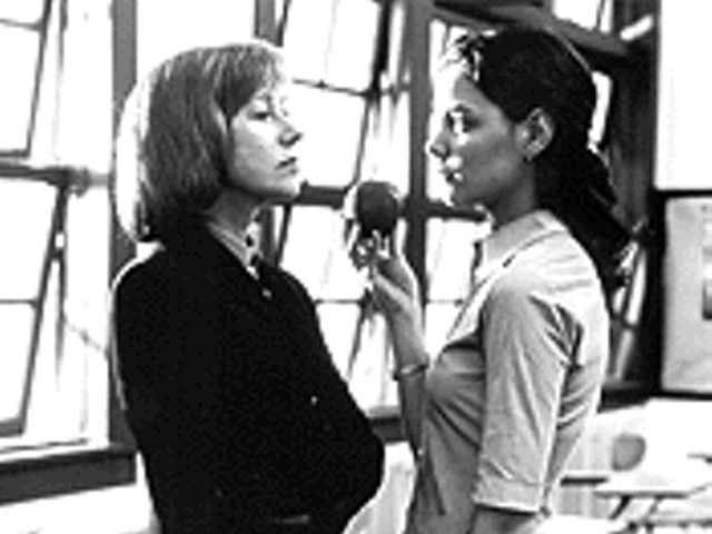 Helen Mirren and Katie Holmes in Teaching Mrs. Tingle, which is flecked with delicious malice