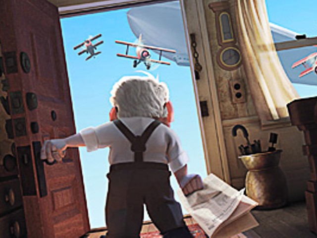Onward and upward: Carl Fredricksen (voiced by Ed Asner) gets a new perspective in Up.