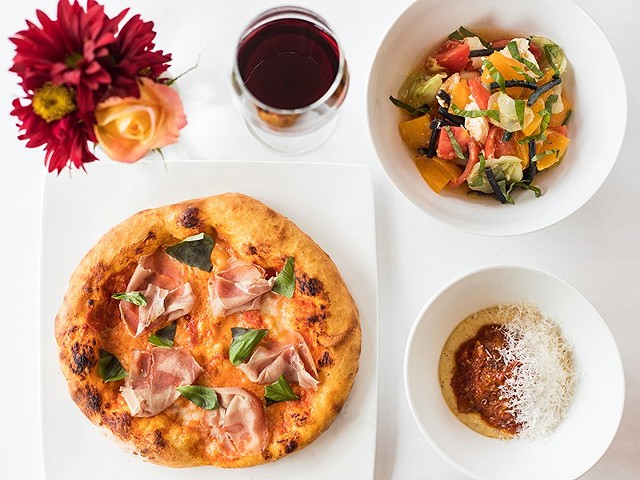 You can get heirloom tomato salad at J. Devoti Trattoria, or a meatball, or a pizza with sourdough crust.