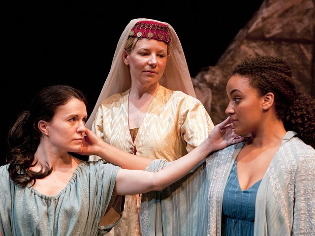 Orual (Sarah Cannon), Michelle Hand (Queen) and Psyche (Rory Lipede) beautify C.S. Lewis' Till We Have Faces.