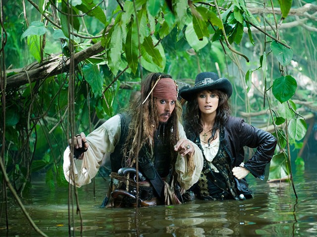 Pleasure cruise: Johnny Depp and Pen&eacute;lope Cruz get swampy in Pirates of the Caribbean: On Stranger Tides.
