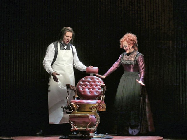 Rod Gilfry and Karen Ziemba in Opera Theatre of Saint Louis's 2012 production of Sweeney Todd.