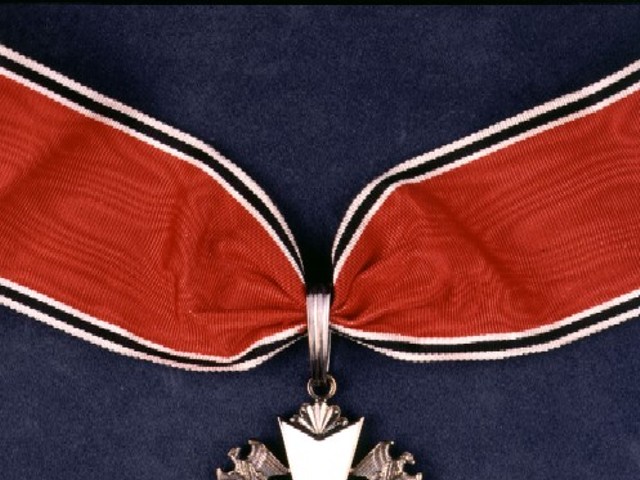Service Cross of the German Eagle. Presented to Charles A. Lindbergh by Hermann Goering, 1938.