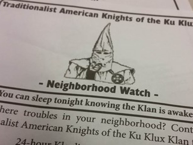 If there's something strange in the neighborhood, are you gonna call...the KKK?
