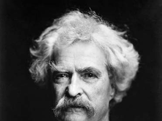 With a mustache like that, you know Mark Twain meant business.