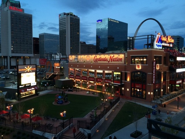 The robbers attacked their victims between Ballpark Village and the Hilton St. Louis at the Ballpark.