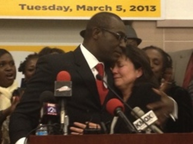 Lewis Reed on election night.
