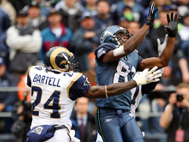 Bartell in action against the Seattle Seahawks