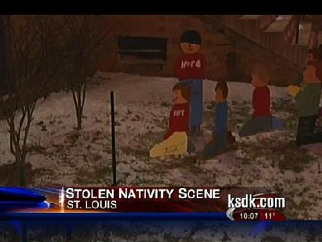 Nativity Scene Burglars: Please Return Jesus, Mary, Joseph; "Just Stick Them in the Bushes"
