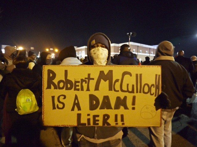 Protesters are directing their (somewhat misspelled) anger at St. Louis County Prosecutor Bob McCulloch -- but could they remove him from office? (See more protest photos here).