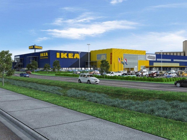 A rendering of the future IKEA St. Louis.