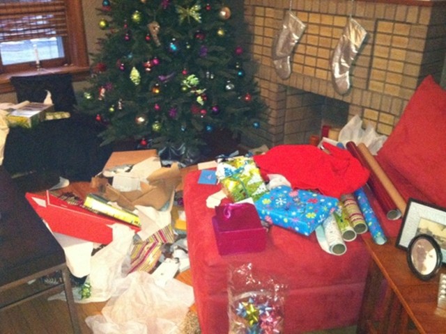 Thieves ransack the Plummers Christmas gifts.