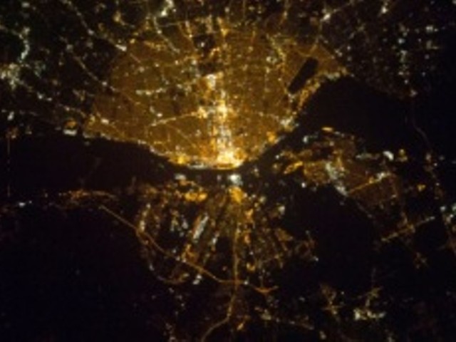 STL at night, from space