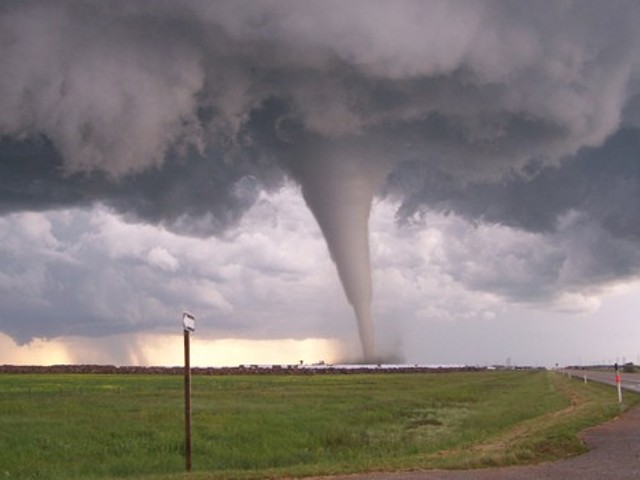 Not the actual tornado that struck Joplin, Missouri, yesterday afternoon -- but pretty scary, too.