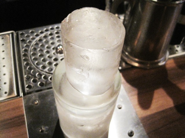 The ice cylinder at Taste