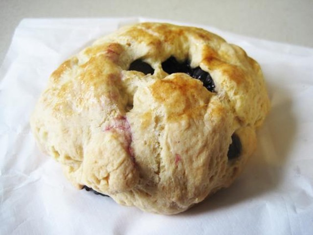 A blueberry scone from La Dolce Via