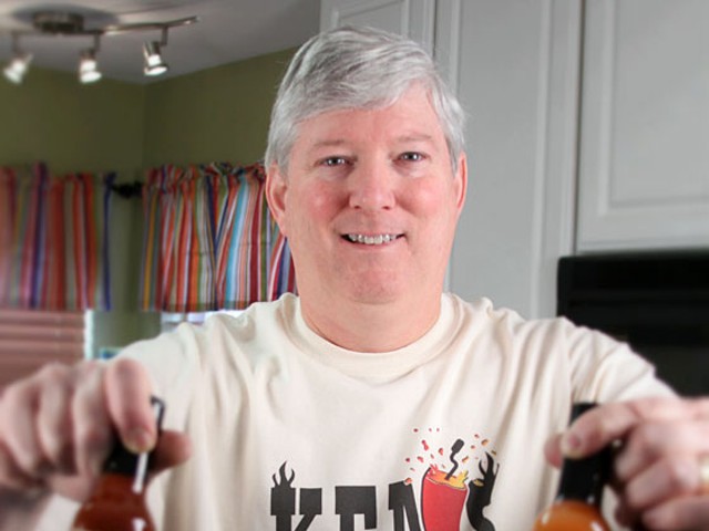 Ken Stringer with his signature sauces. | Courtesy Ken Stringer