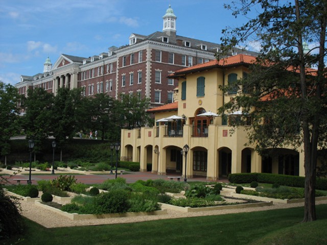 Culinary Institute of America in Hyde Park, NY. Roth Hall (left) and Colavita Center for Italian Food and Wine.