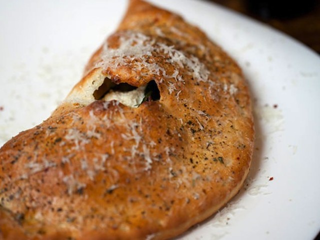 A calzone from Sauce on the Side | Jennifer Silverberg