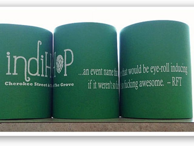 &nbsp;&nbsp;&nbsp;&nbspLike a misprinted stamp, this IndiHop koozie is sure to be a collector's item.