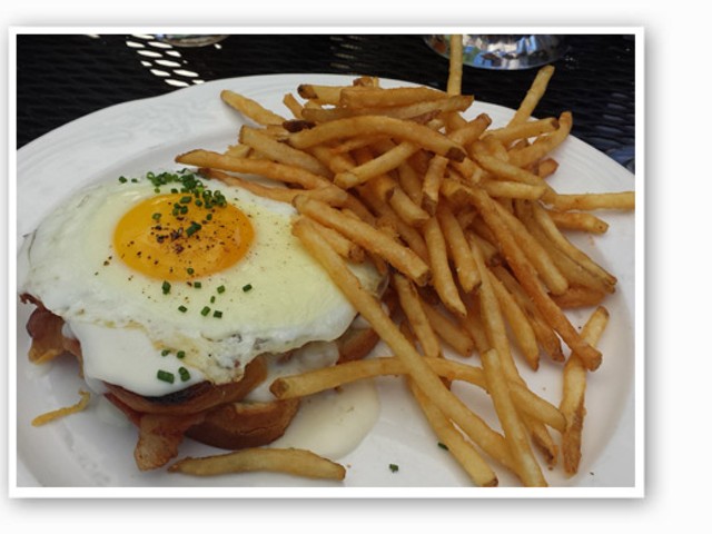 &nbsp;&nbsp;&nbsp;&nbsp;&nbsp;&nbsp;&nbsp;Croque madame and fries. | Jessica Lussenhop