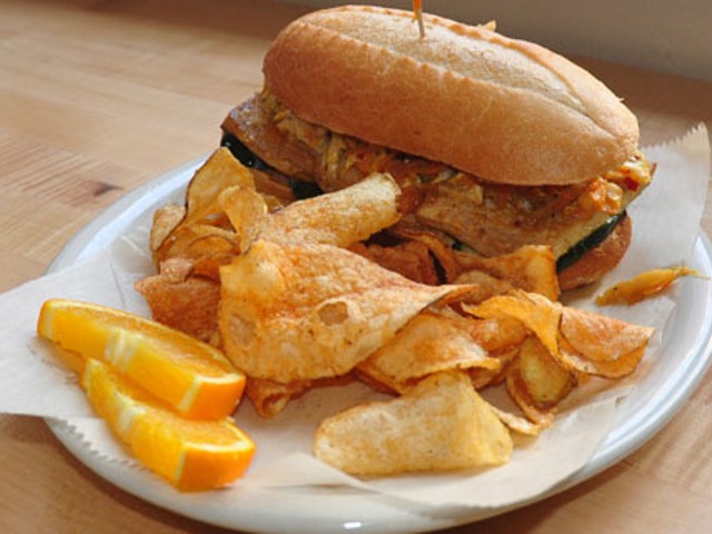 Organic banh mi sandwich at Local Harvest Cafe. | Tara Mahadevan