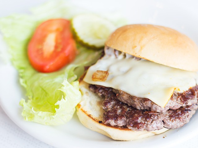 The double griddle burger. | Mabel Suen