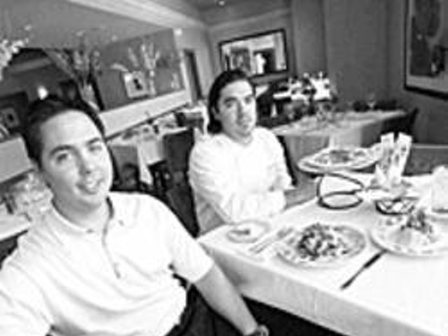 Michael (left) and Marc Del Pietro at Luciano's Trattoria, circa 2003