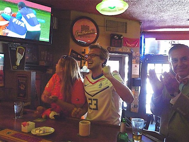 The Dutch fans went wild at Barrister's when their team beat Brazil