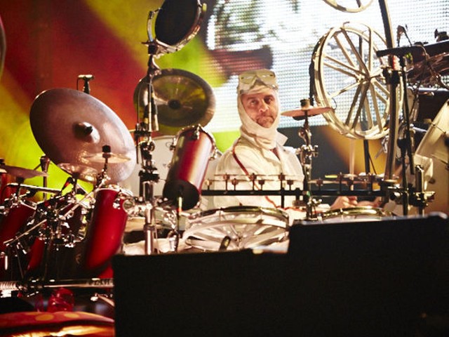 Primus drummer Tim Alexander channels "Mike Teevee" from Willy Wonka & the Chocolate Factory. See more photos here.
