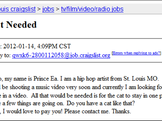 Craigslist St. Louis: Prince Ea Seeks Pussy