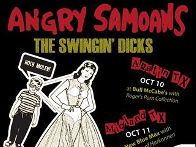 The Angry Samoans' tour flyer