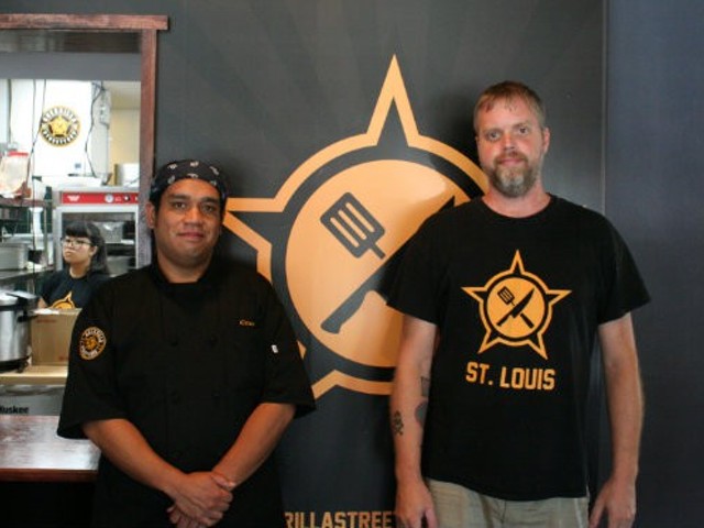 Joel Crespo (left) with Brian Hardesty, his partner in Guerilla Street Food.