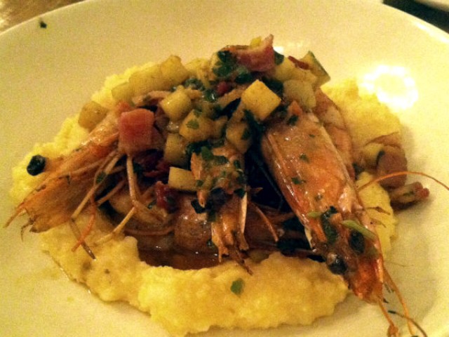 Guess Where I'm Eating These Shrimp and Grits and Win $20 from La Tejana (UPDATED)