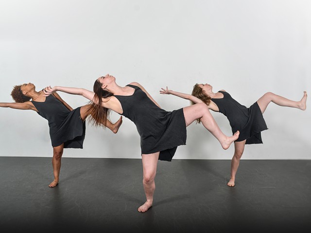 Consuming Kinetics dancers Ashreale McDowell, Carly Niehaus and Sam Gaitsch perform choreography by Lynn M. Bobzin.