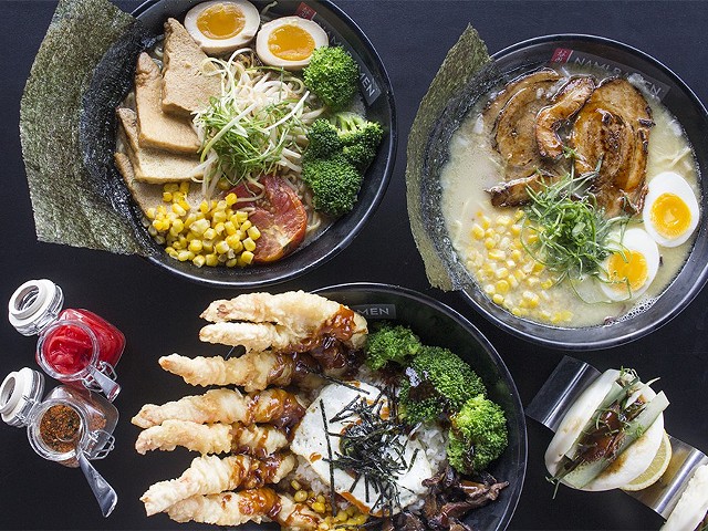 A selection of dishes from Nami Ramen.