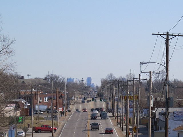 The view from Charles Rock Road heading into downtown. A number of north county suburbs are among the hottest real estate markets.