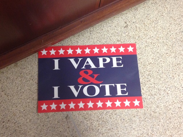 Vapors are campaigning against a proposed change in St. Louis County law to raise the buying age to 21.