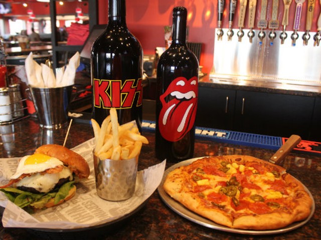 Rock & Brews serves American fare like pizzas, burgers, salads and wings.