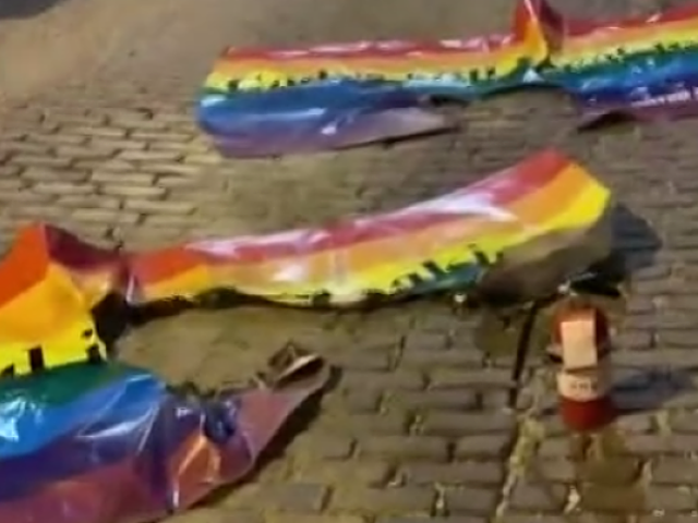 A pair of rainbow flags were burned behind Rehab Bar & Grill in the Grove in one incident.