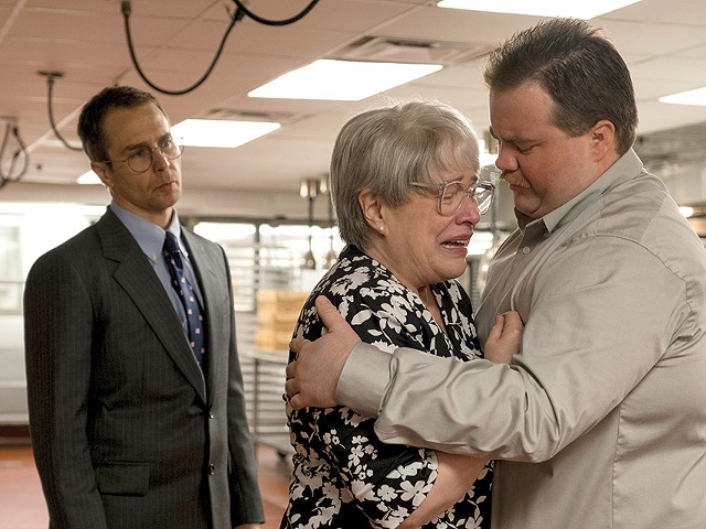 Sam Rockwell, Kathy Bates and Paul Walter Hauser in Richard Jewell.