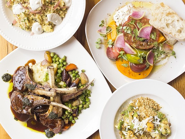 Highlights at Polite Society include citrus couscous, heirloom tomato salad, lamb chops and the Italian broccoli dish brassica affogati.