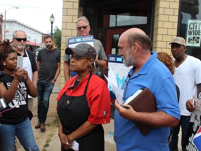 Lew Prince, right,  and Betty Douglas have been those fighting to save St. Louis' minimum wage increase from state preemption. A new group hopes to take a statewide increase to Missouri voters.