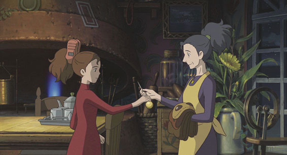 Arrietty shows her mother, Homily, an amazing object that she has &ldquo;borrowed&rdquo; while on her first covert mission with her father.
