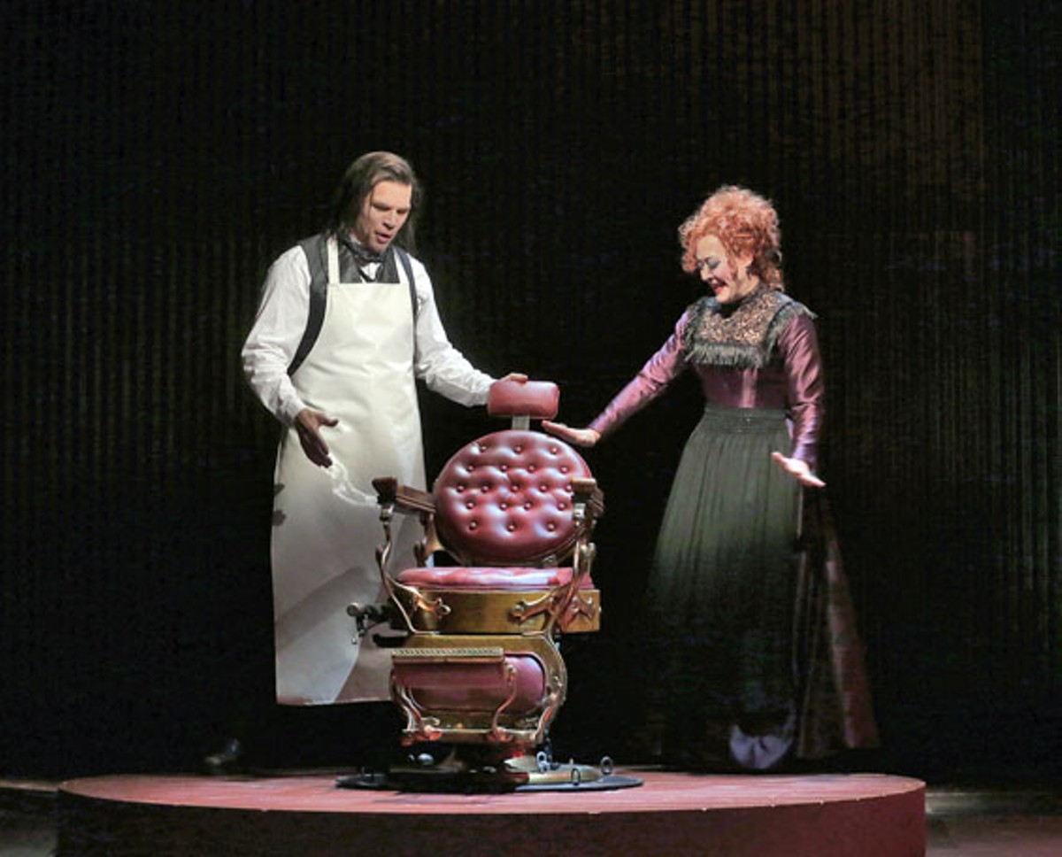 Rod Gilfry and Karen Ziemba in Opera Theatre of Saint Louis's 2012 production of Sweeney Todd.